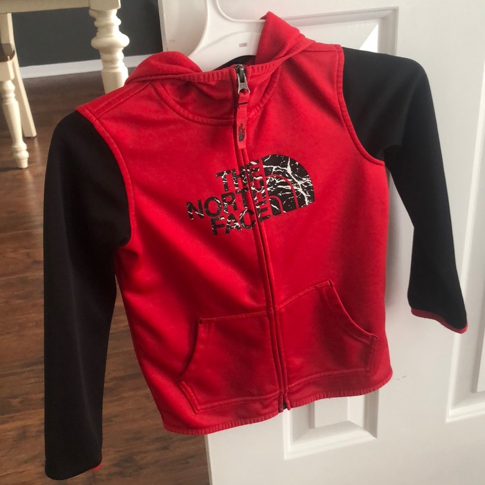 North face zip-up toddler jacket